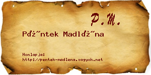 Péntek Madléna névjegykártya